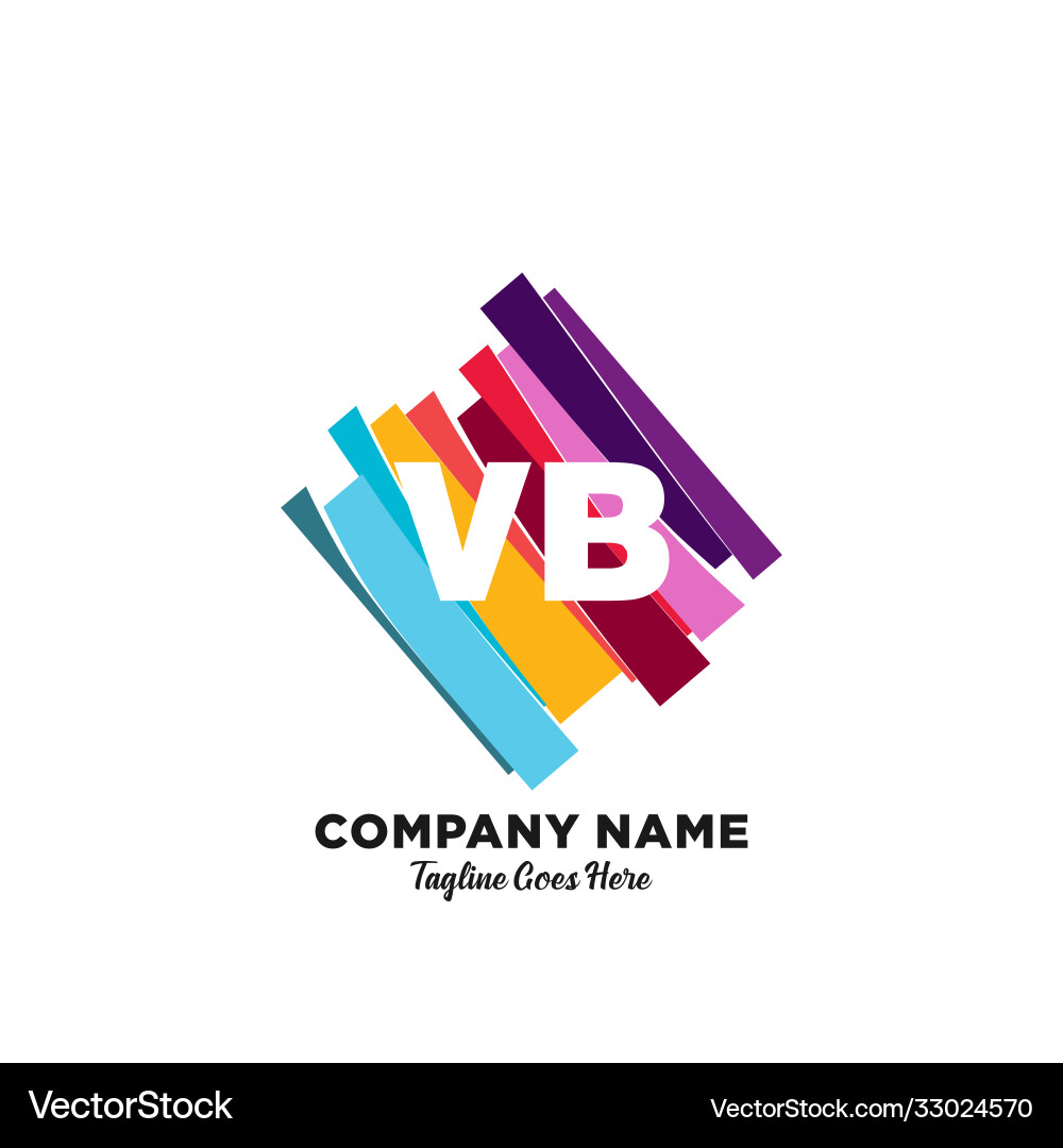 Vb initial logo with colorful template Vb initial logo with colorful template Vector Image