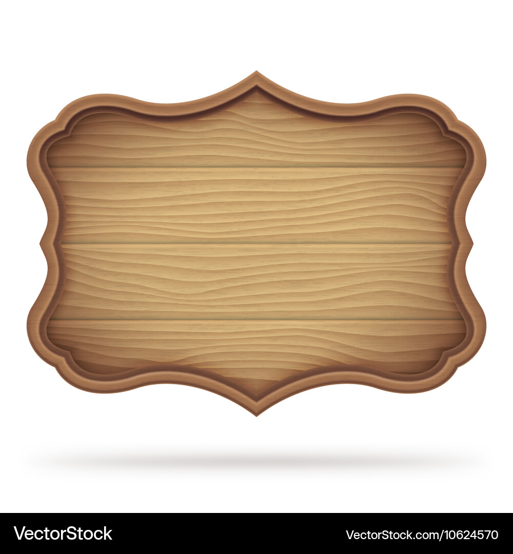 Vintage Wooden Signboard – Royalty-Free Vector | VectorStock