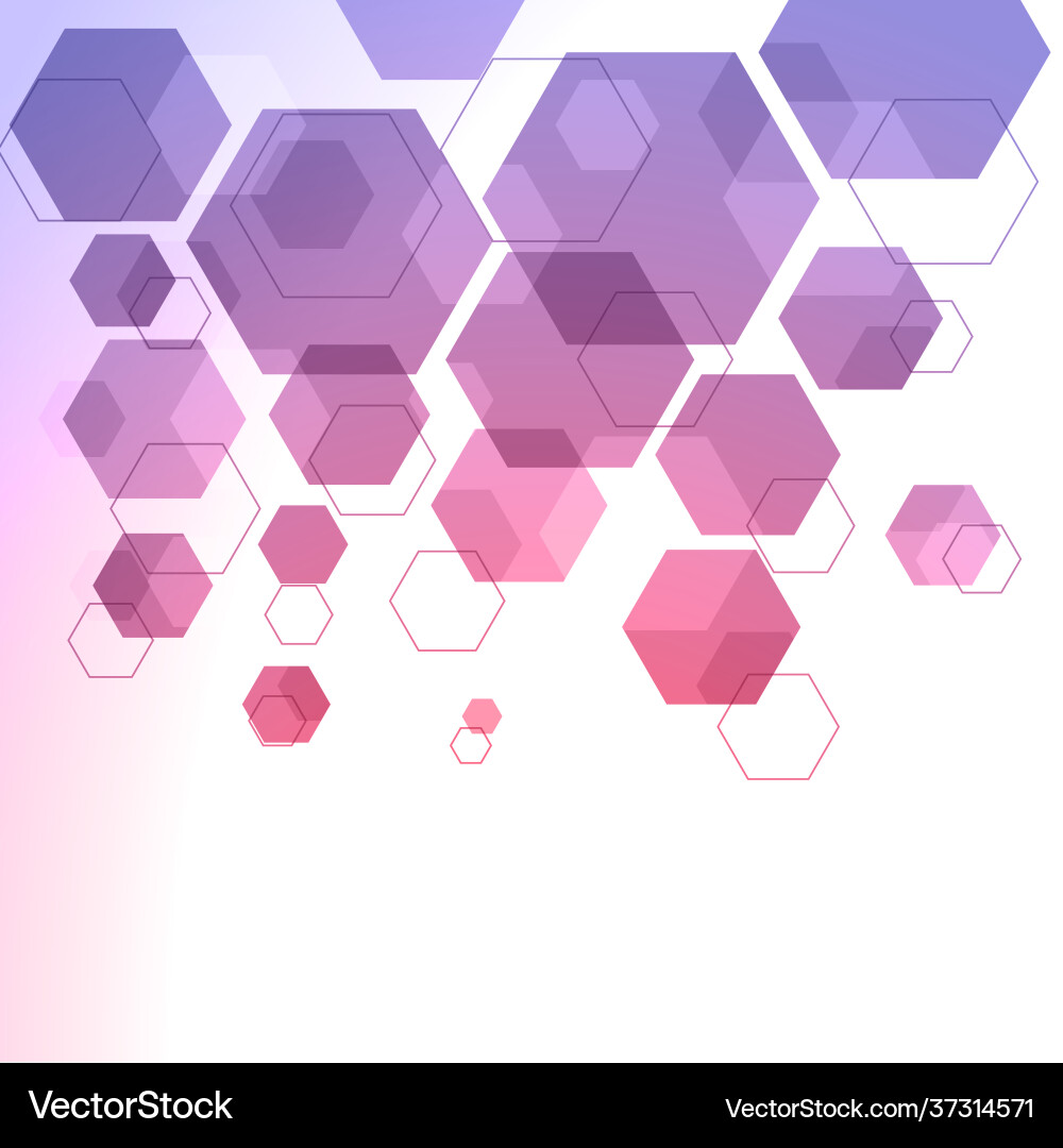 Abstract background with hexagonal elements vector image