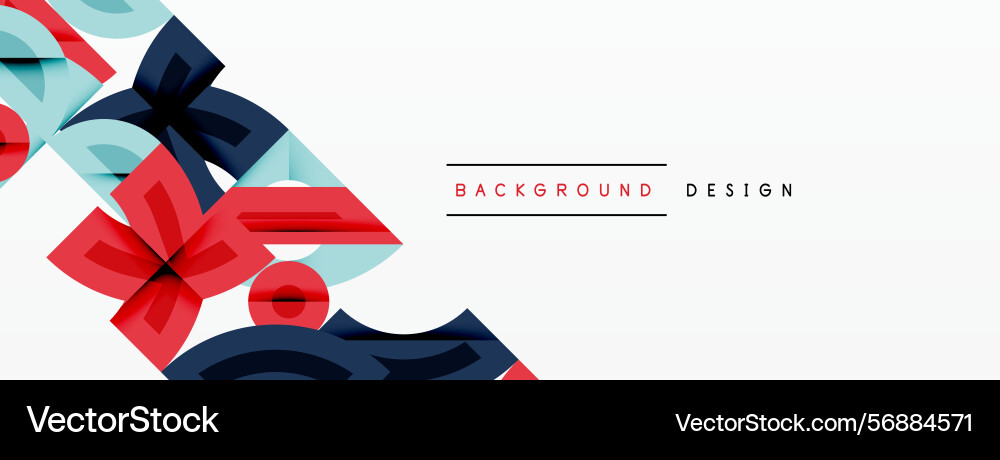 Abstract geometric shapes overlap creating Vector Image