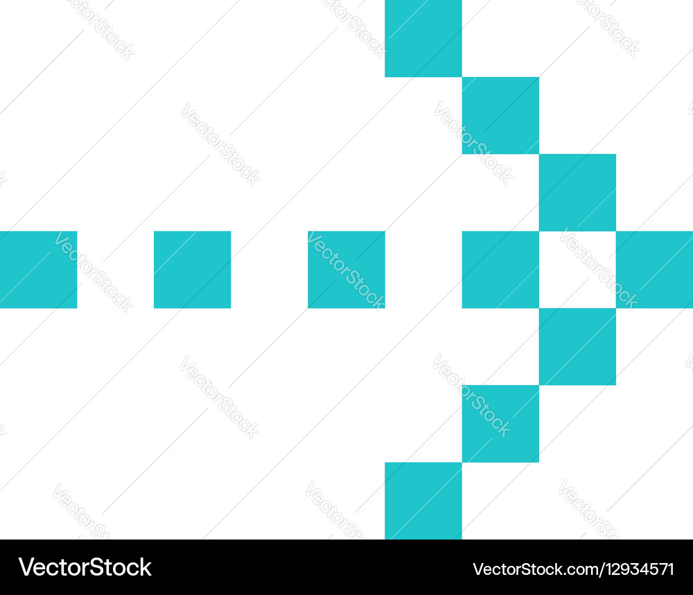 Arrow icon direction digital sign pointer button vector image