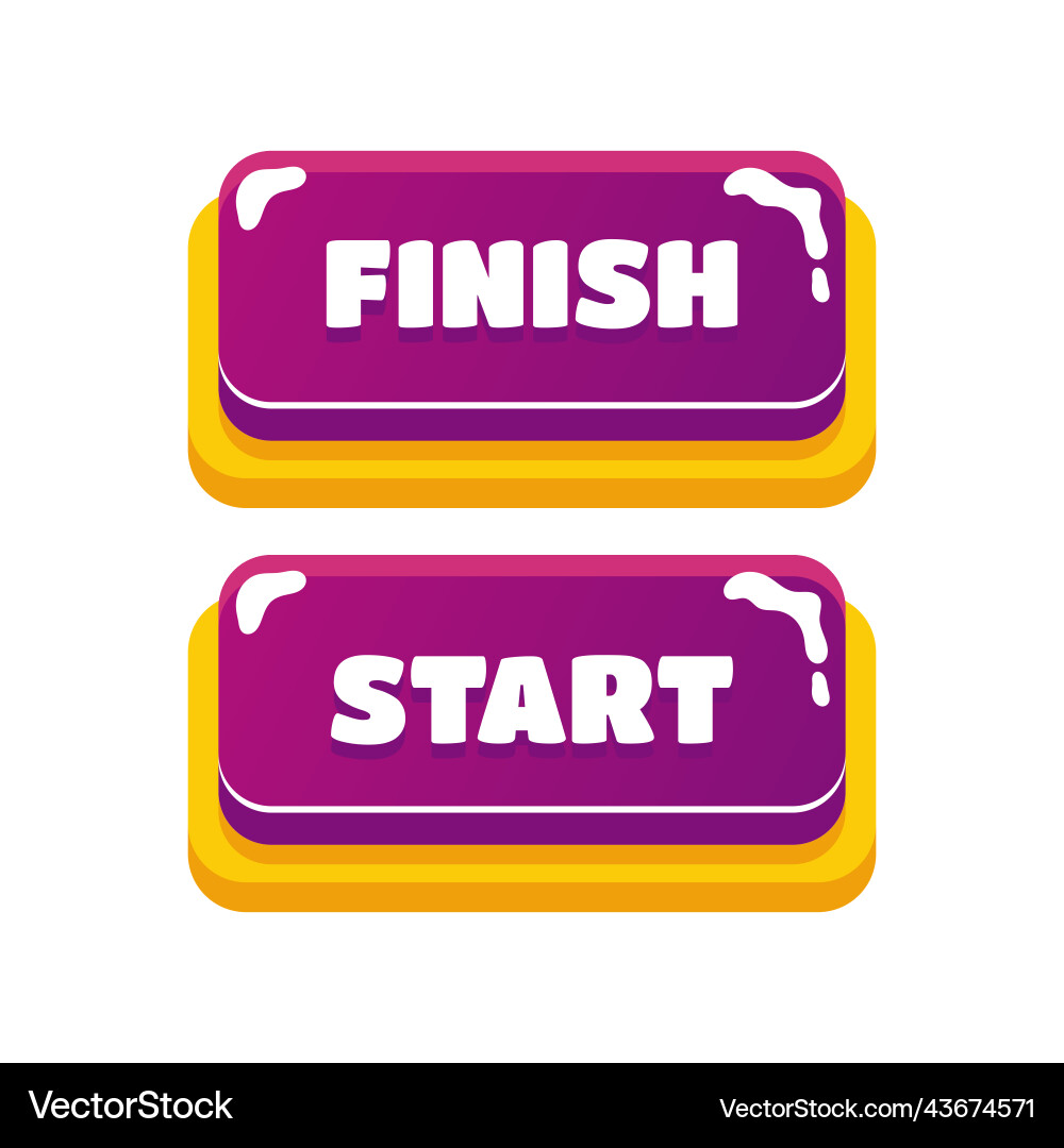 Big set buttons for games and app glass game ui Big set buttons for games and app glass game ui vector image