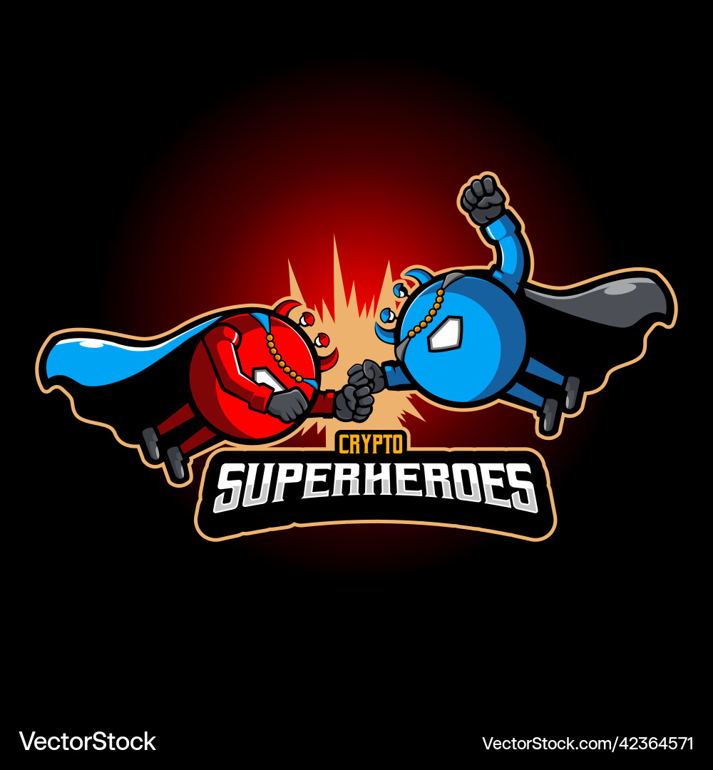Crypto super heroes (42364571) – Royalty-Free Vector | VectorStock