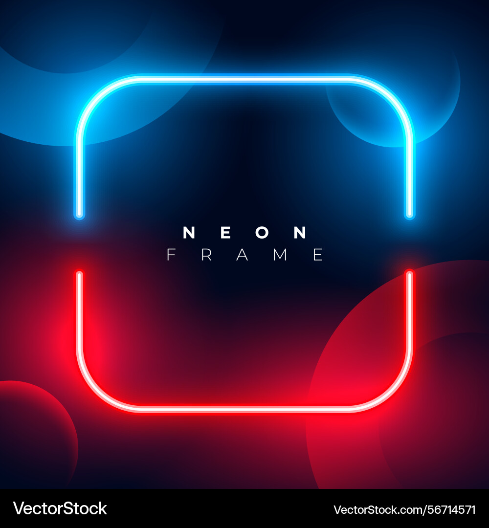 Cyan and red color led lines with text space vector image