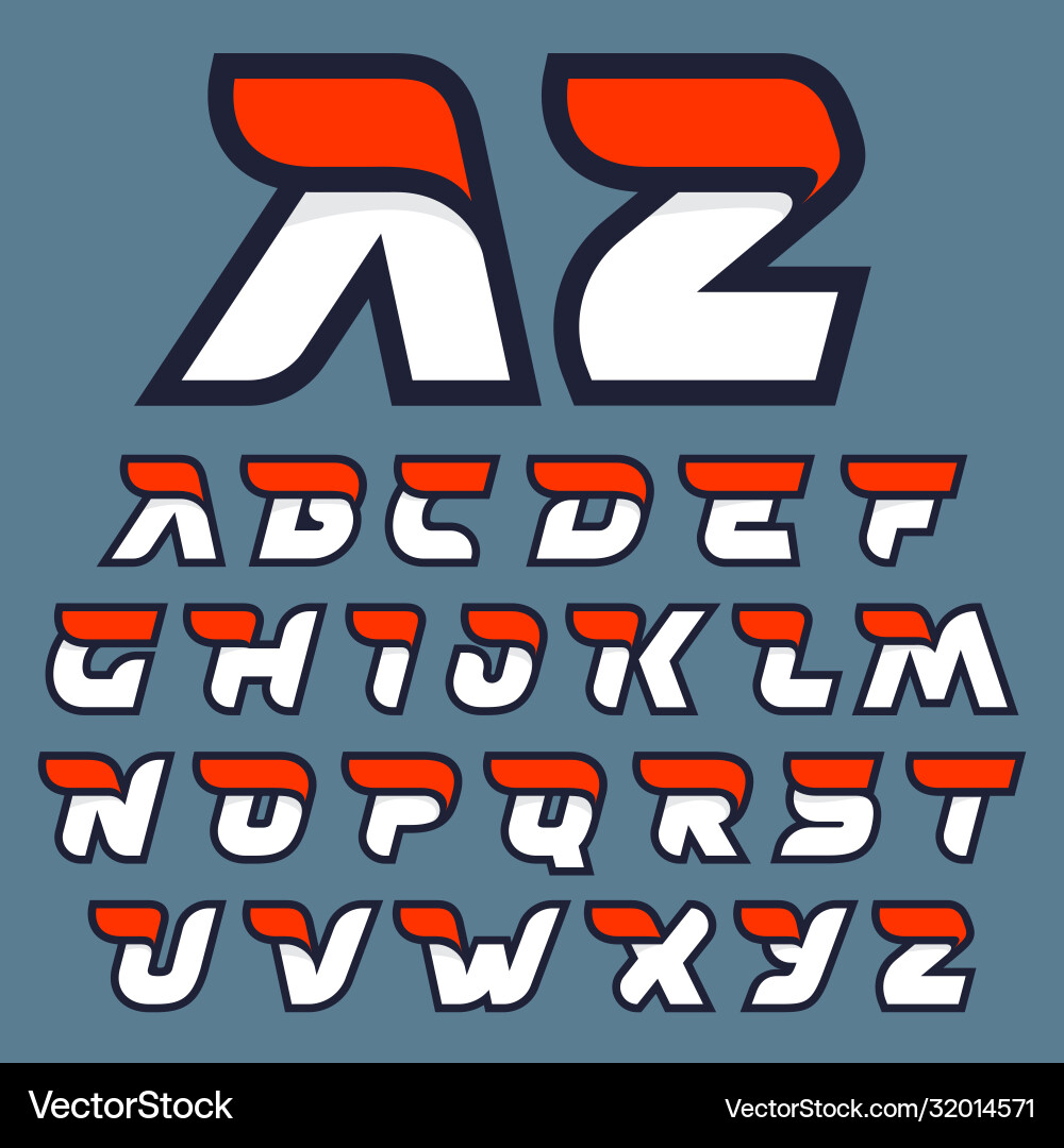 Dynamic Speed Font - Racing Style vector image