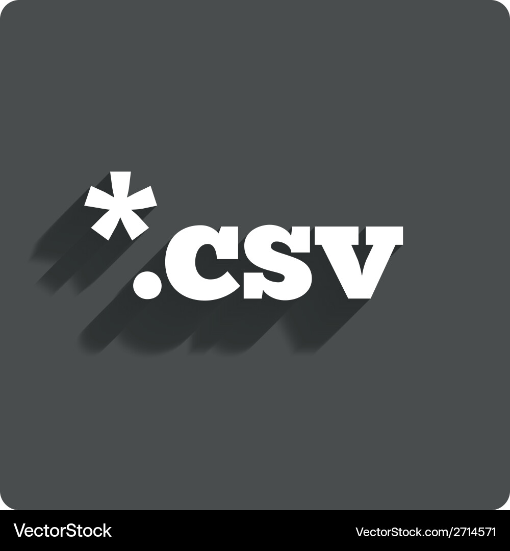 File document icon download csv button vector image