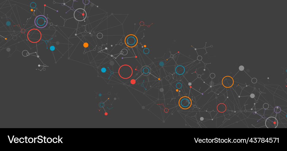 Geometric abstract background with connected line Vector Image