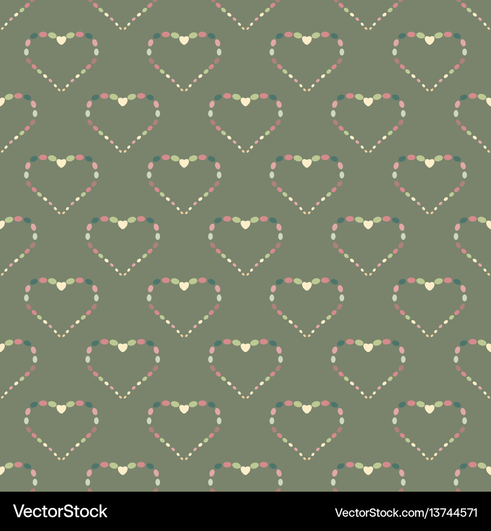 Heart abstract background seamless pattern Vector Image