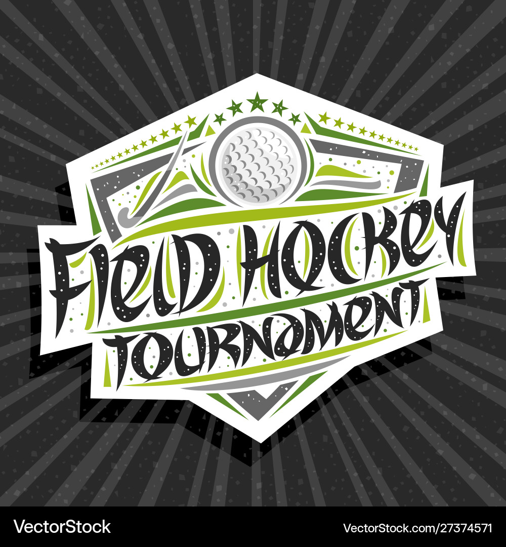 Logo für Feldhockey Turnier Vektorbild