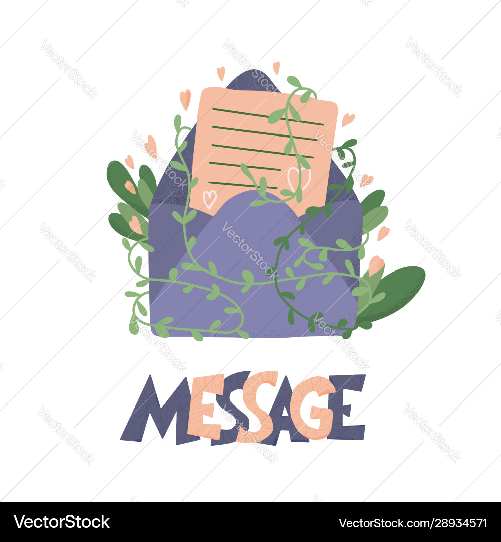 Message text with envelop and phone mail vector image