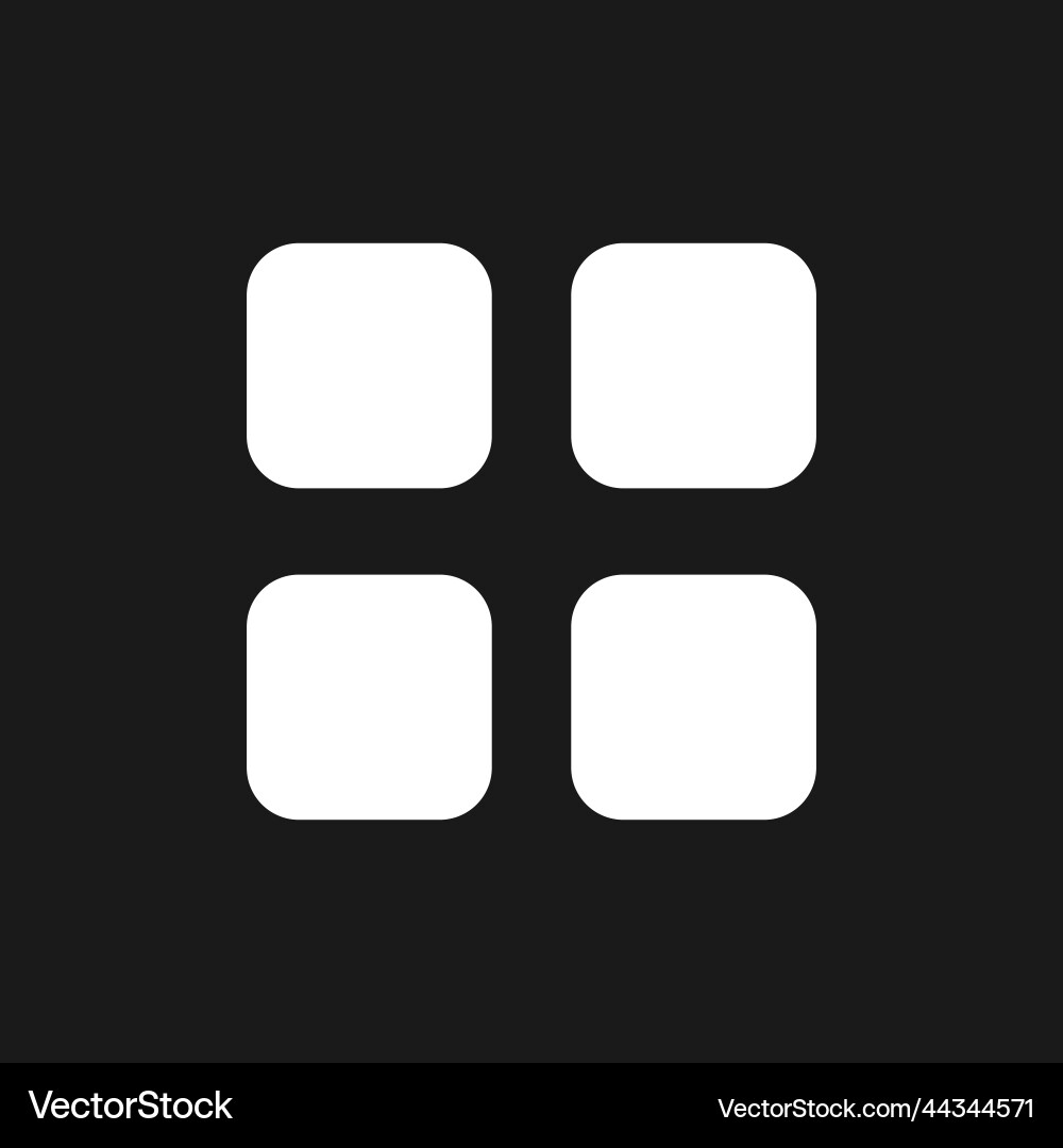 Mobile app menu pixel dark mode glyph ui icon Mobile app menu pixel dark mode glyph ui icon vector image