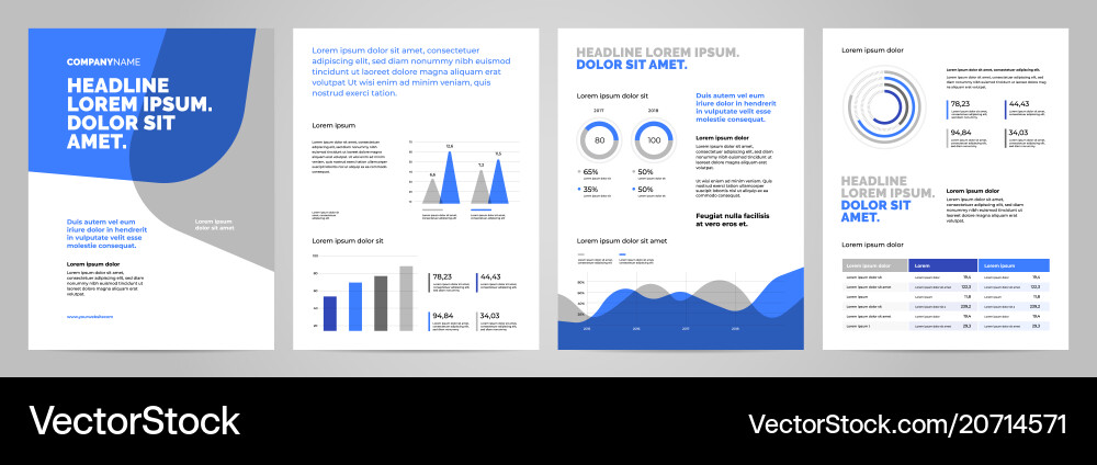 Presentation template design with infographic Vector Image