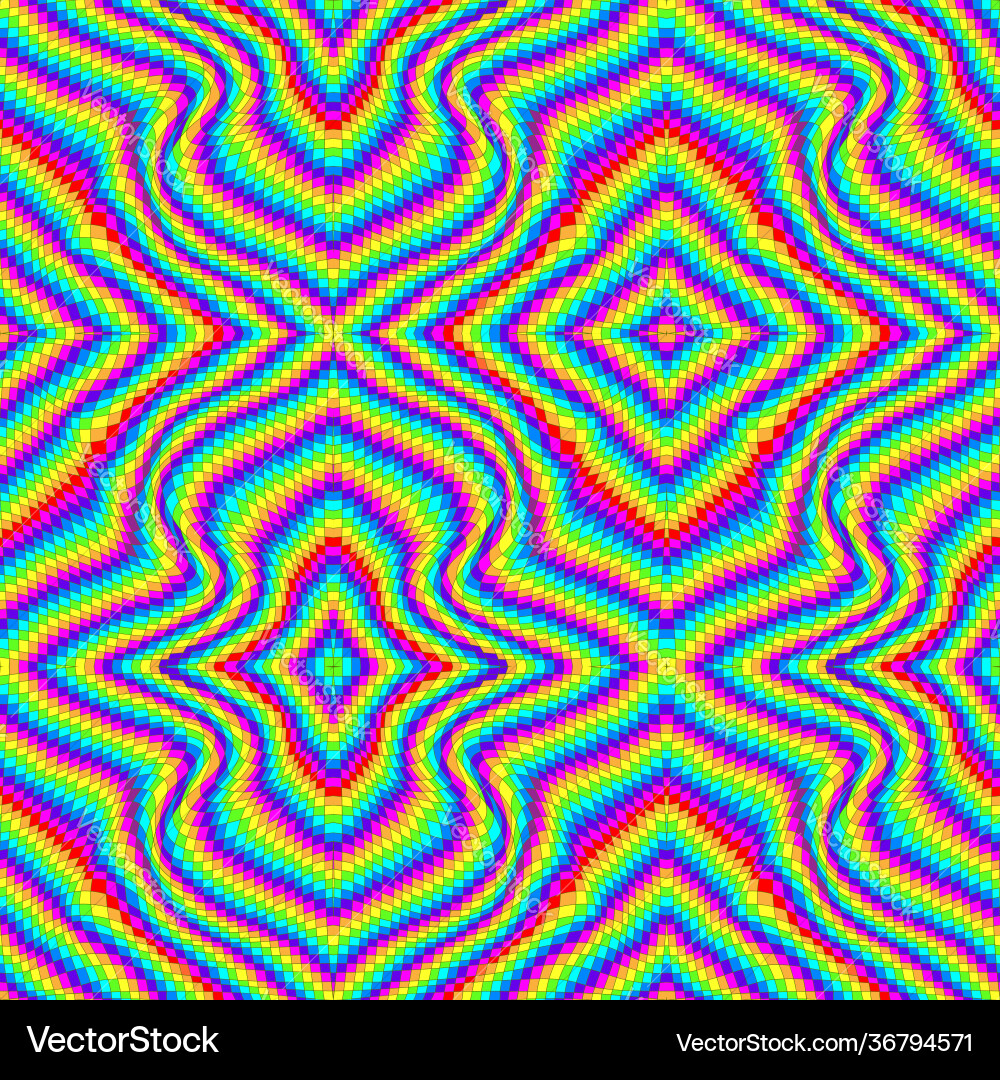 Psychedelic Wave Pattern vector image