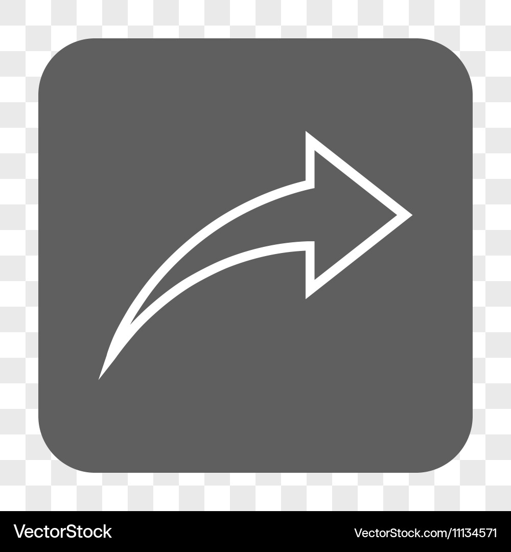 Redo rounded square button Vector Image