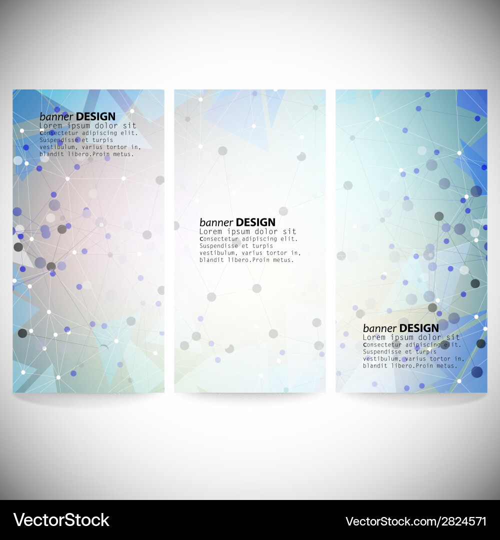 Set with polygonal abstract shapes circles lines vector image