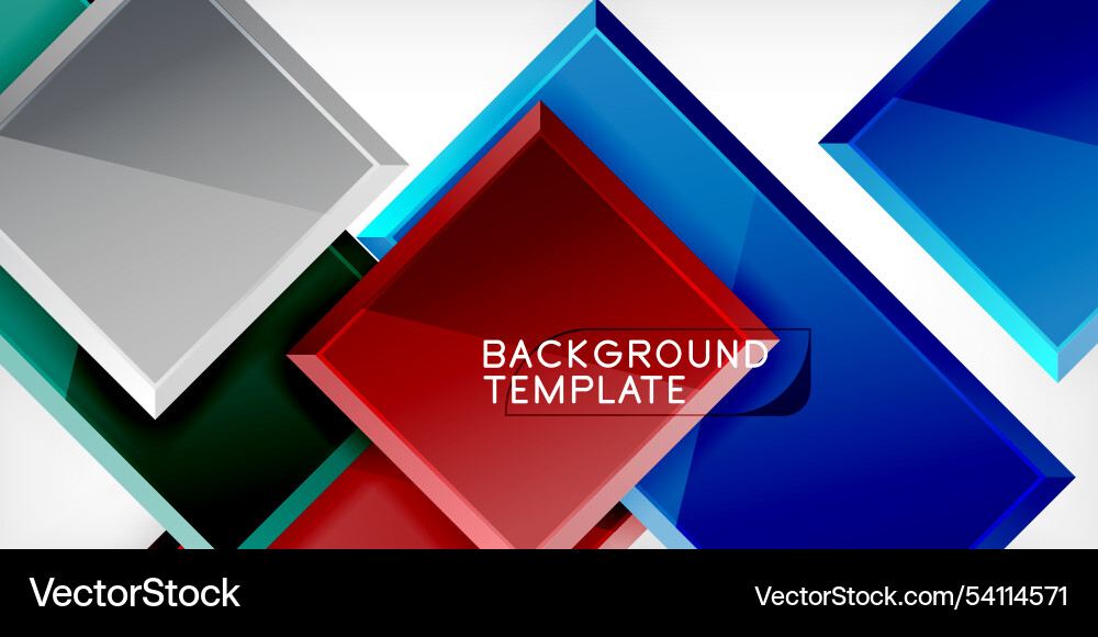 Square shape color abstract geometry – Royalty-Free Vector | VectorStock