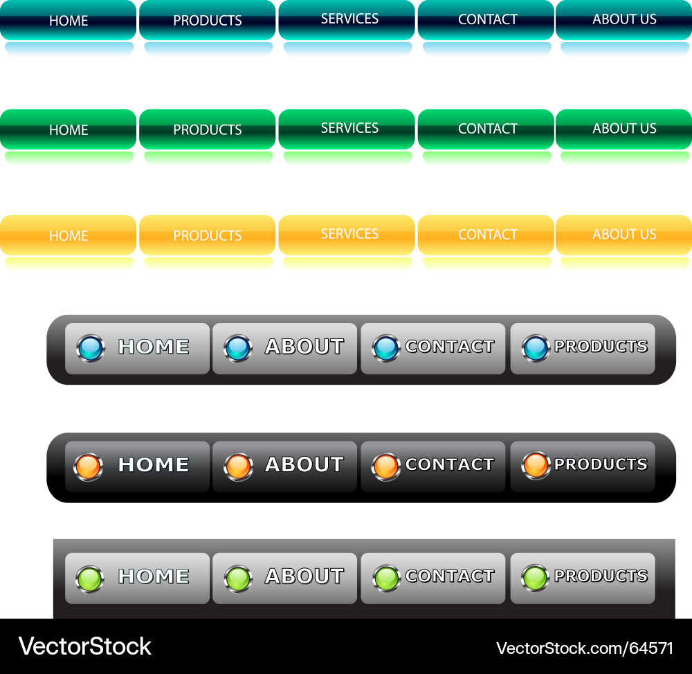 Web buttons vector image