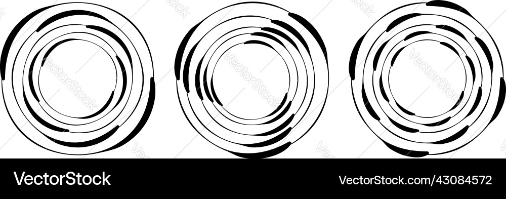 Abstract circle ring geometric shape element Vector Image