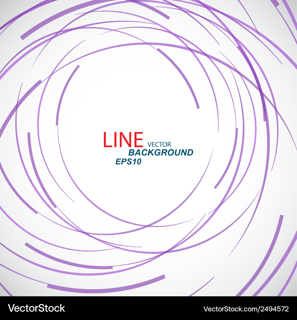 Abstract color line and circle background vector image