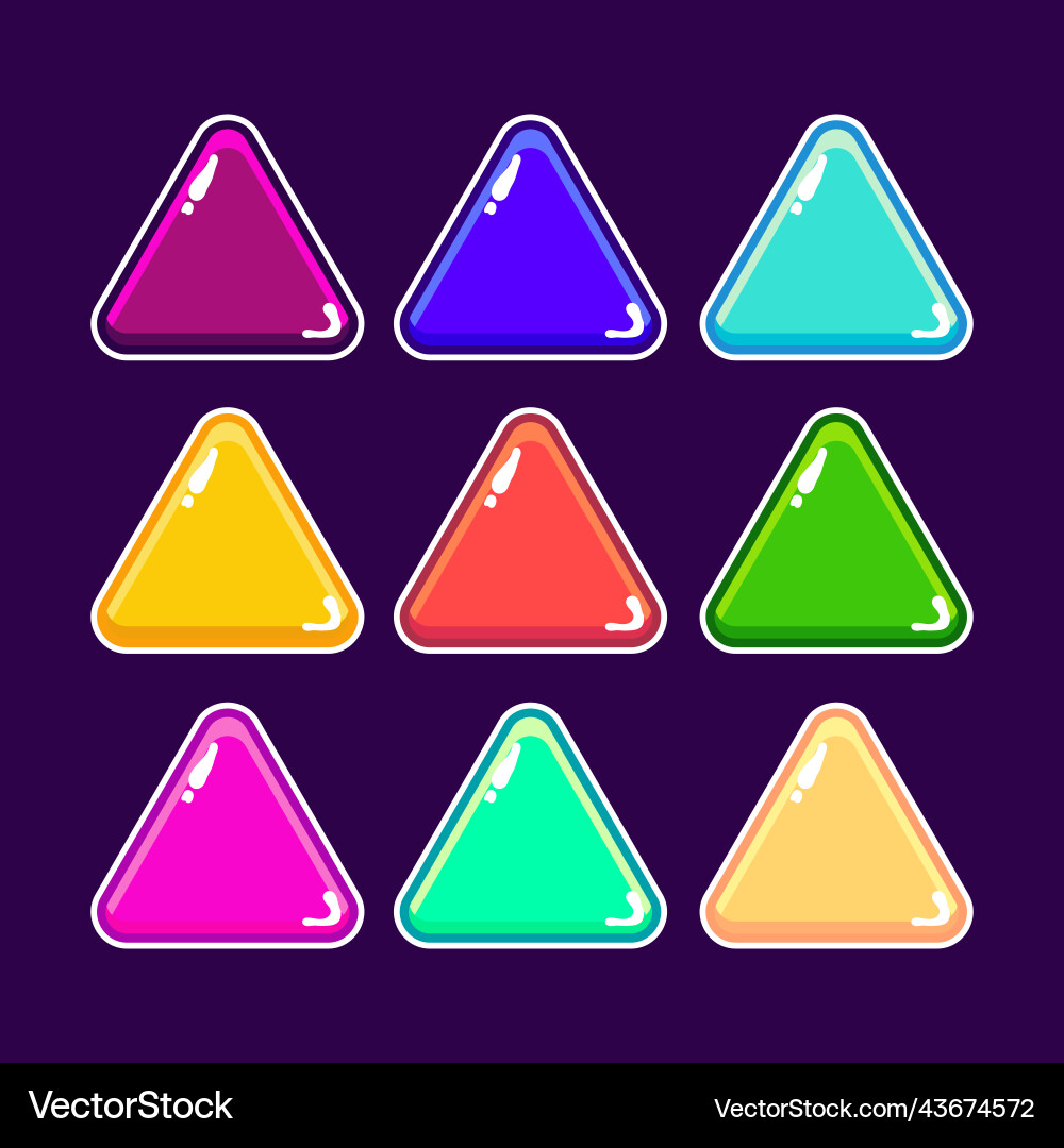 Big set buttons for games and app glass game ui Big set buttons for games and app glass game ui Vector Image
