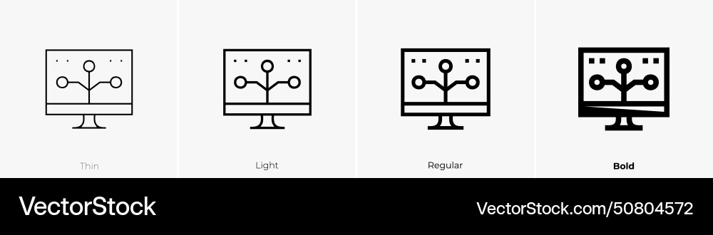 Bioinformatics icon thin light regular and bold Bioinformatics icon thin light regular and bold Vector Image