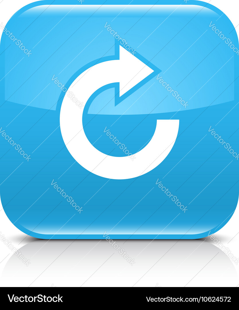 Blue arrow repeat reload refresh rotation icon vector image