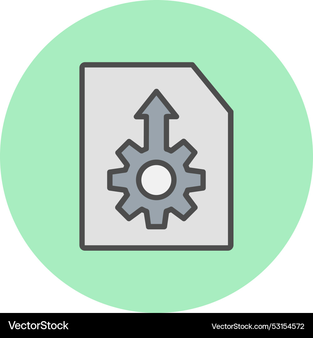 Configuration line filled circle icon Vector Image