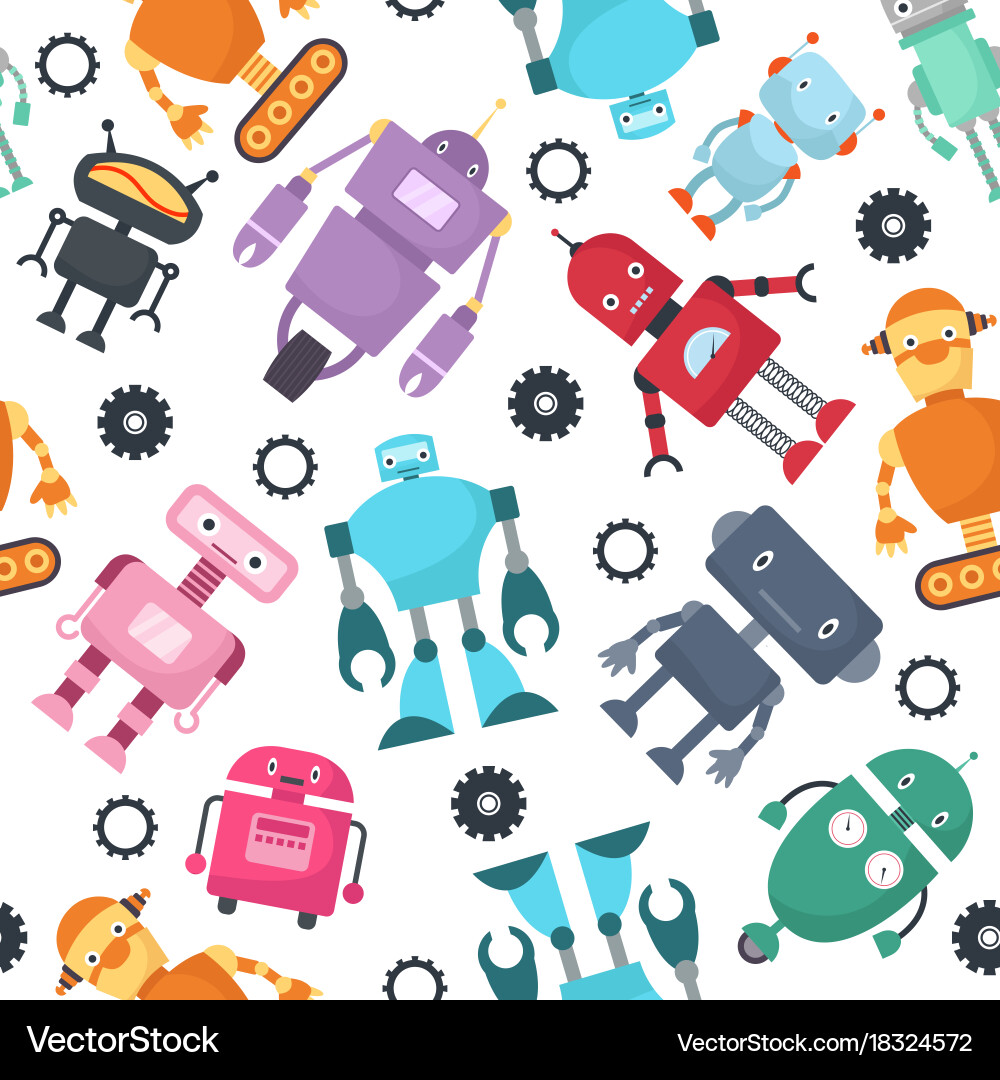 Futuristic Robot Pattern vector image