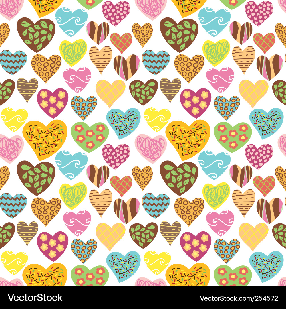 Heart Scatter Pattern Vector Image