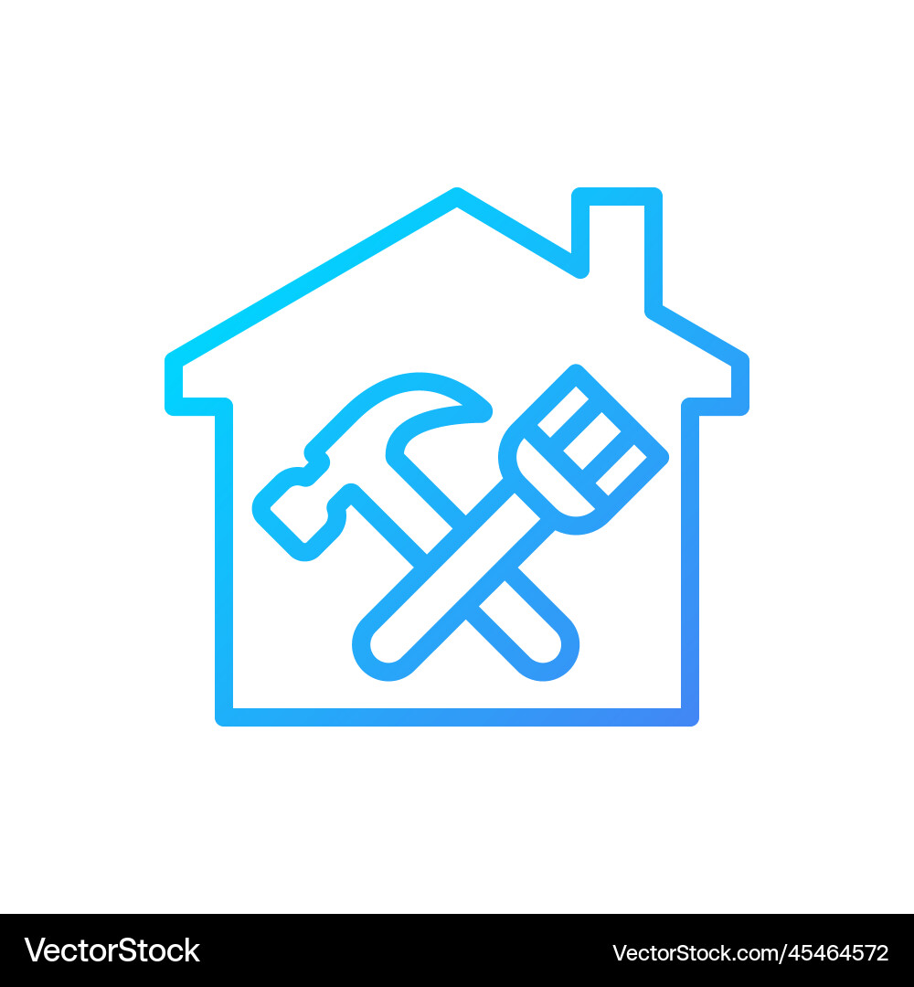 Overhaul pixel perfect gradient linear icon Overhaul pixel perfect gradient linear icon vector image