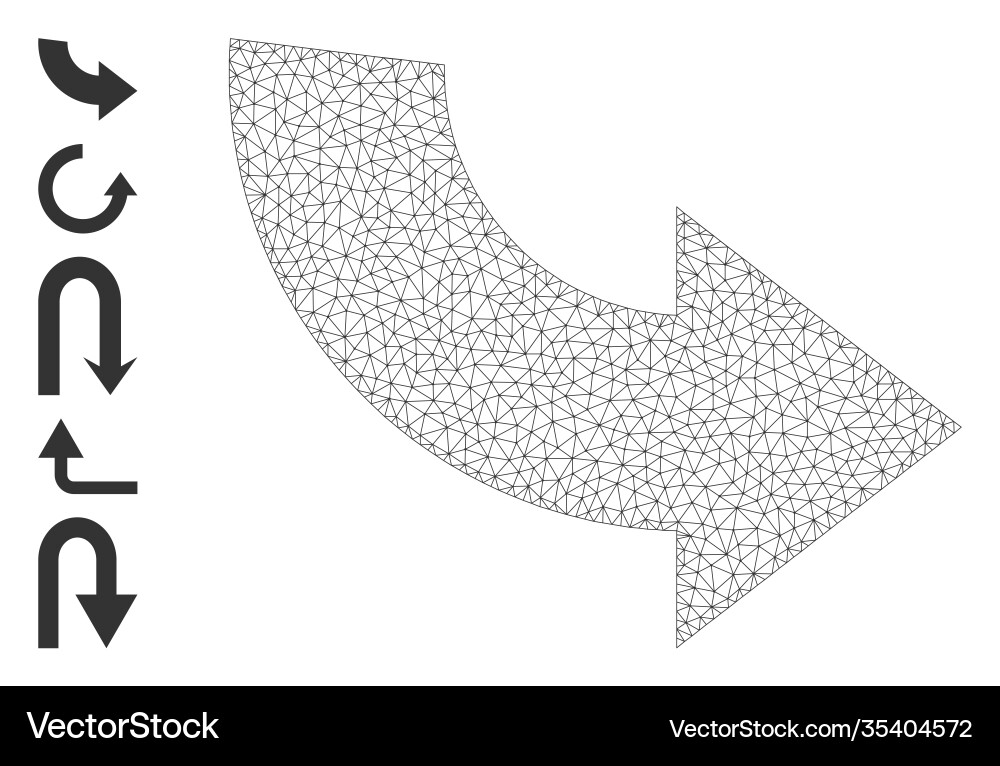 Polygonal network rotate ccw icon with simple Polygonal network rotate ccw icon with simple vector image