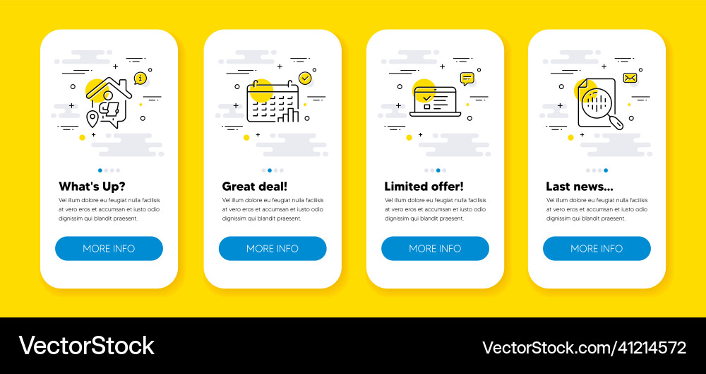 Set of work home web lectures and calendar Set of work home web lectures and calendar vector image