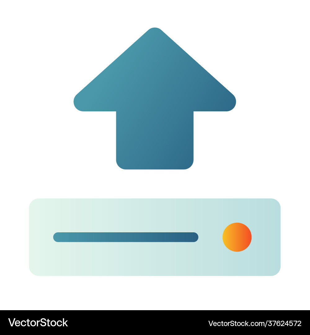 Upload arrow up uploading single isolated icon Upload arrow up uploading single isolated icon vector image