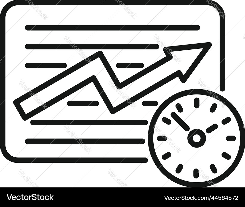 Work flow time icon outline control task Work flow time icon outline control task vector image