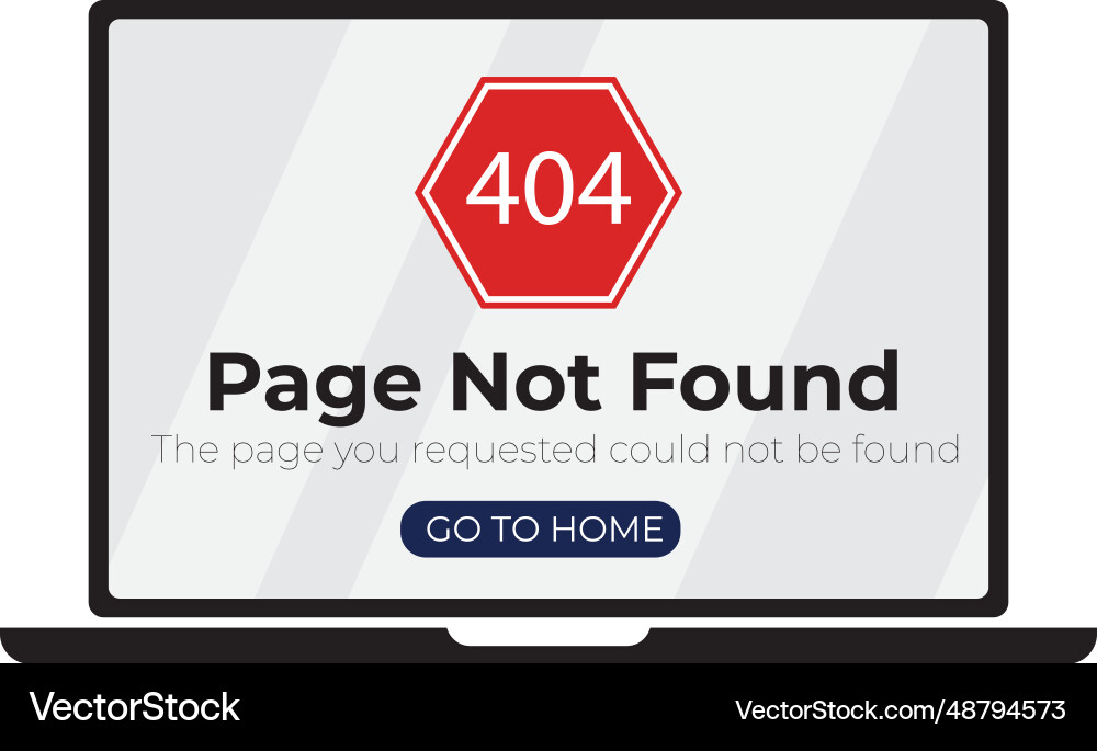 404 error page not found Vector Image