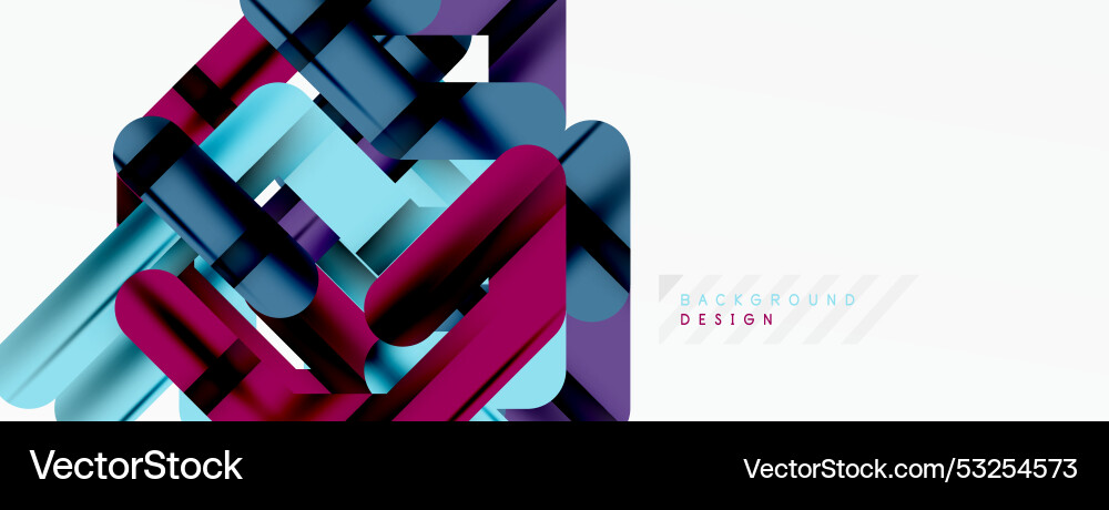 Abstract background - colorful lines composition Vector Image