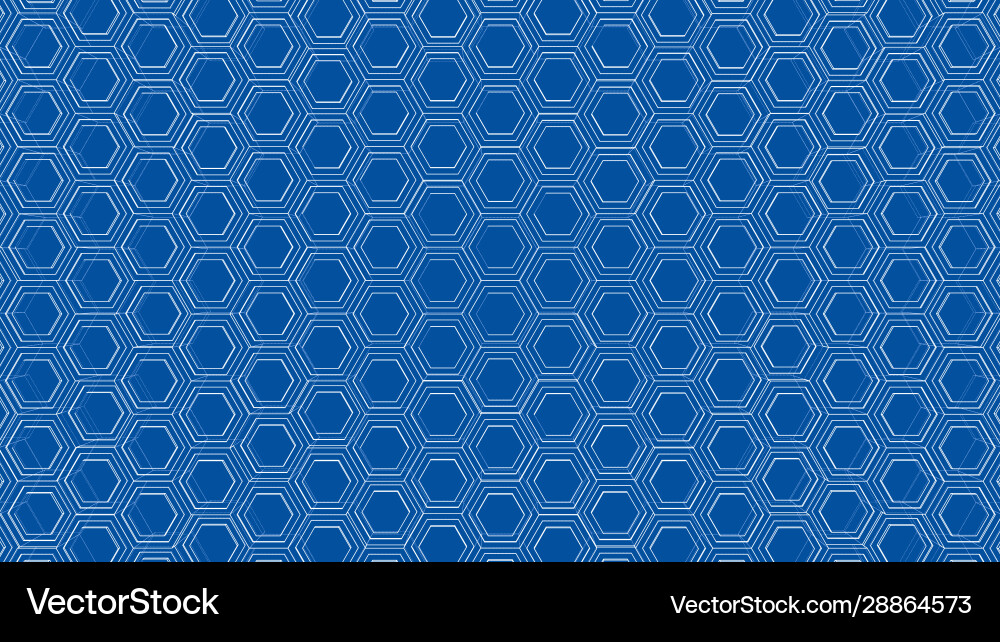 Abstract background hexagons outline Vector Image
