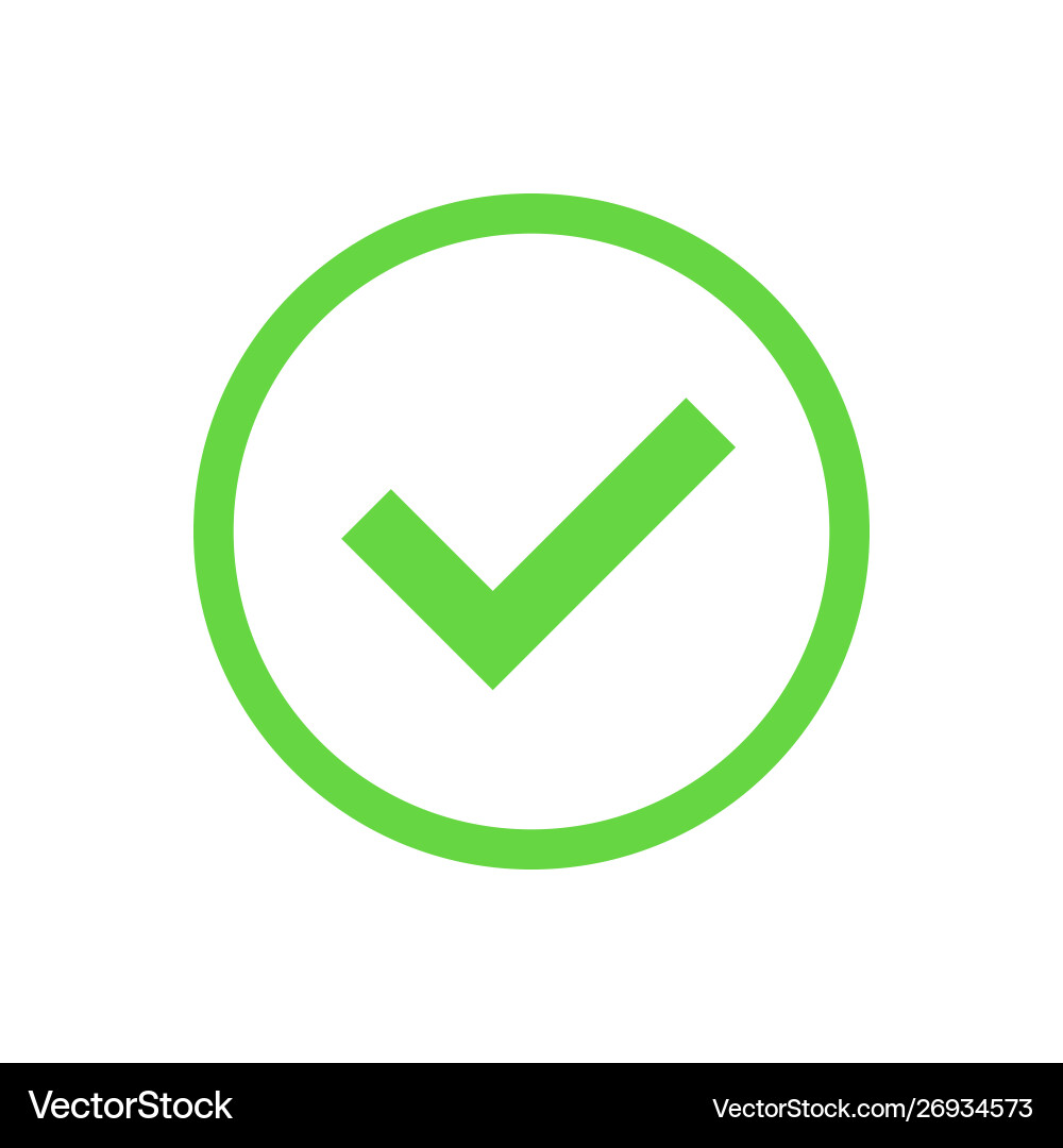 Approved icon profile verification accept badge Vector Image