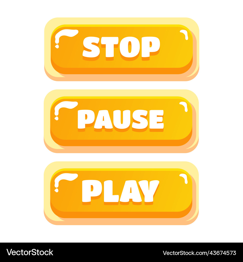 Big set buttons for games and app glass game ui Big set buttons for games and app glass game ui vector image