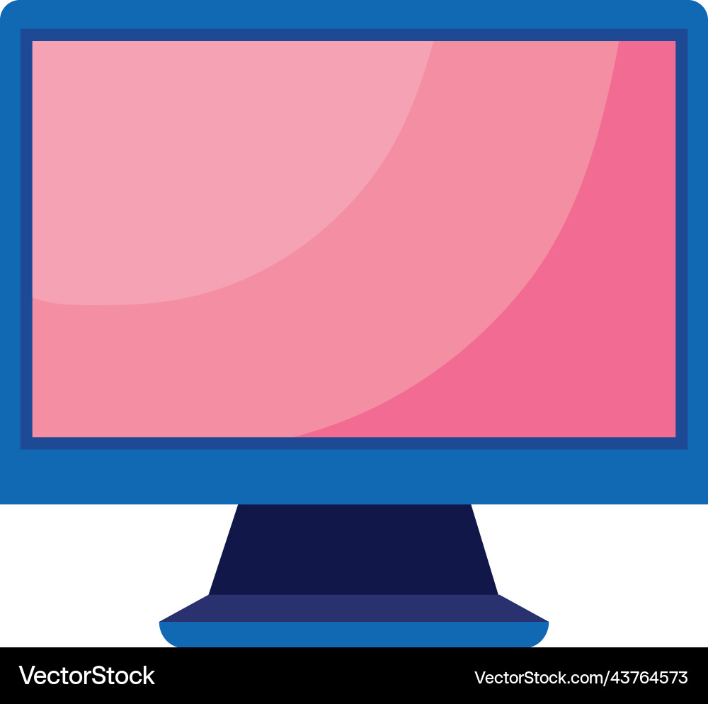 Desktop computer tech Vector Image
