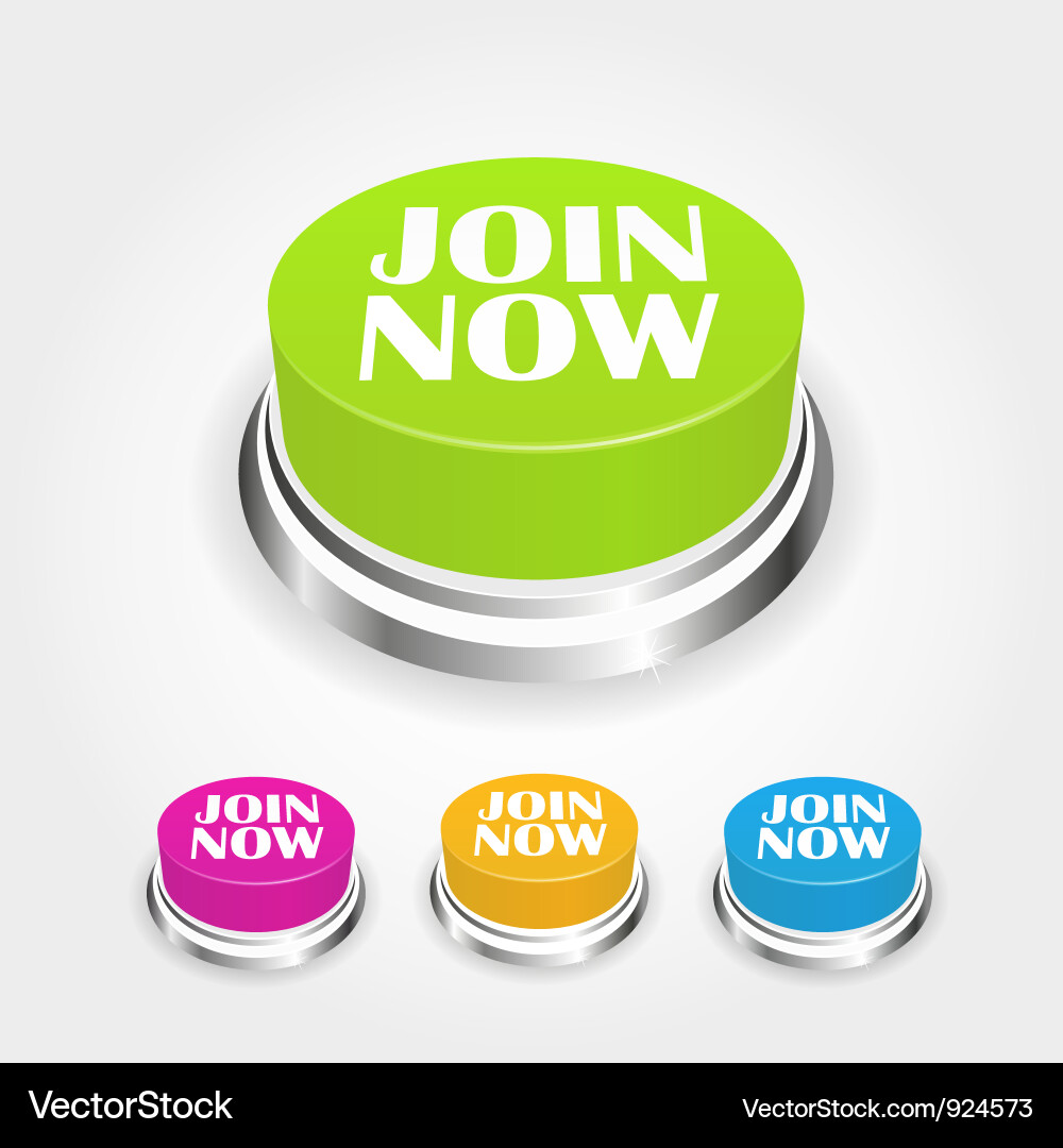 Modern Join Now Button vector image