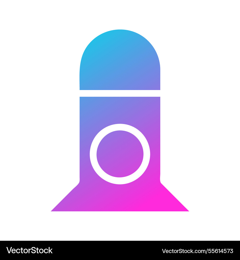 Modern rocket icon with gradient color design Vector Image