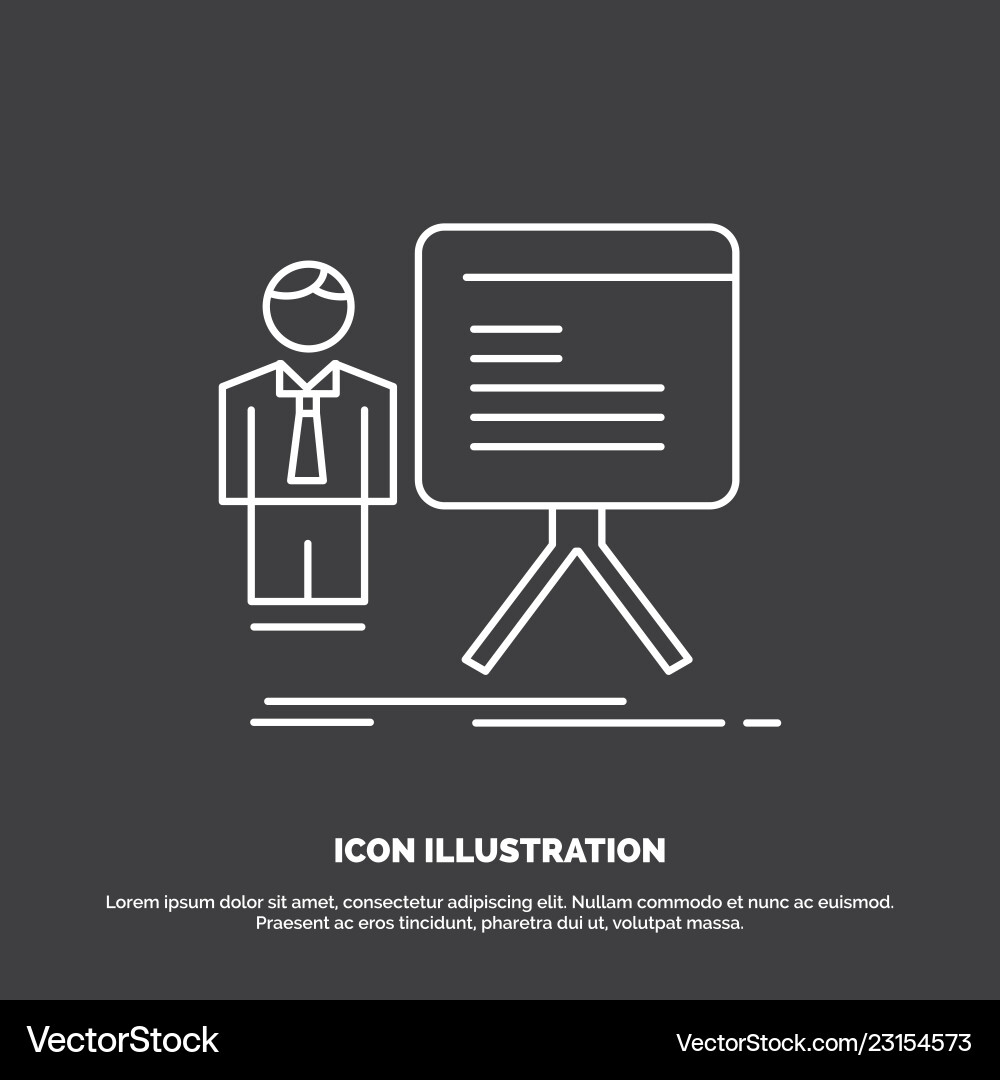 Presentation businessman chart graph progress Vector Image