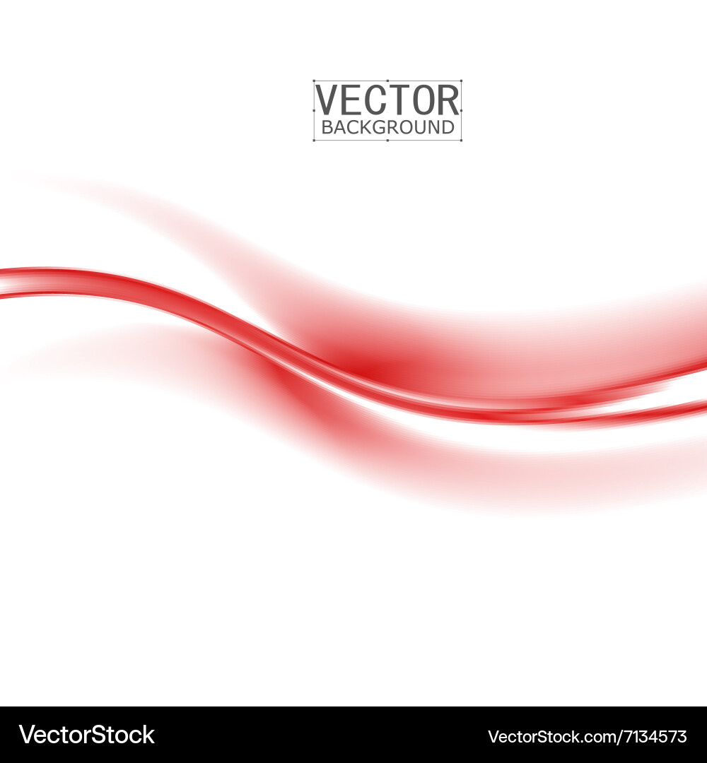 Red background curve vector image