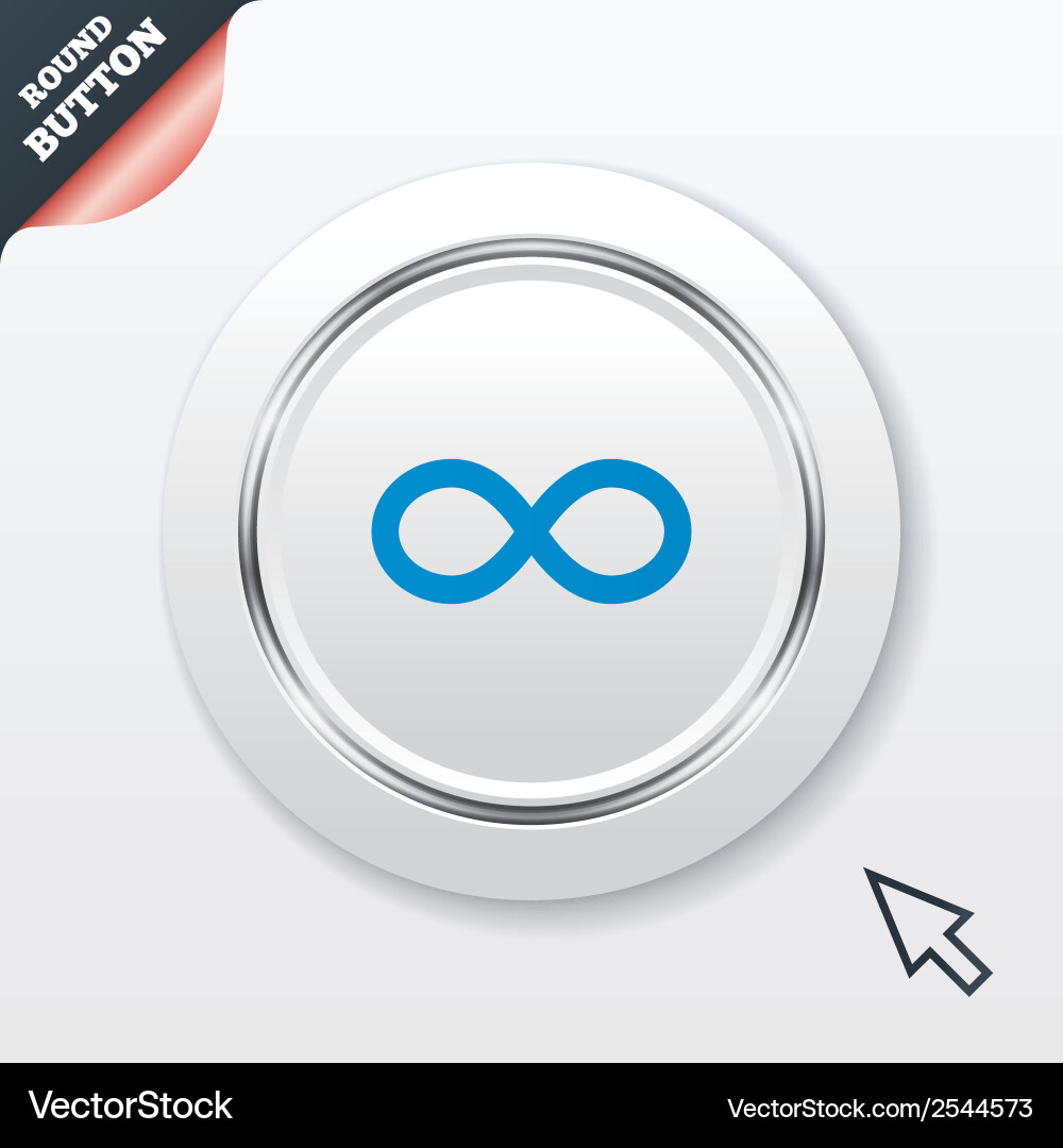 Repeat icon loop symbol infinity sign Vector Image