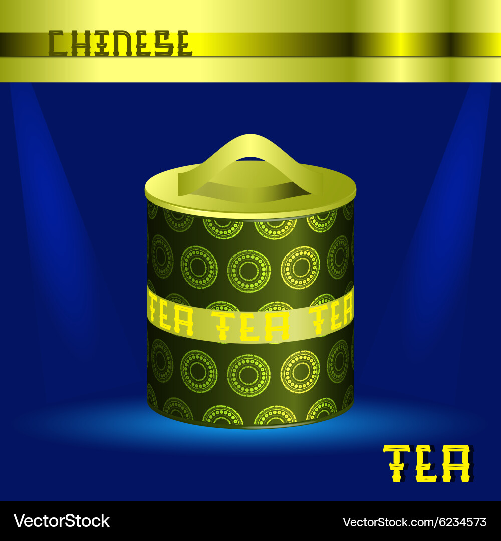 Round package with a pattern Vector Image