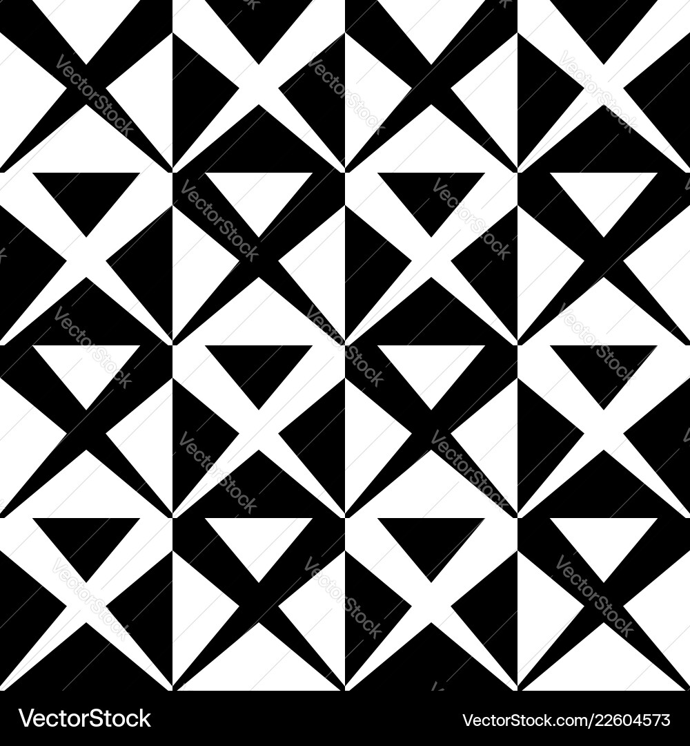Seamless monochrome pattern with x shape Vector Image