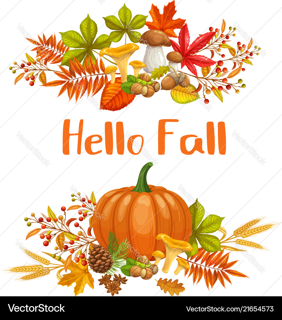 Seasonal autumn sale banners Seasonal autumn sale banners vector image
