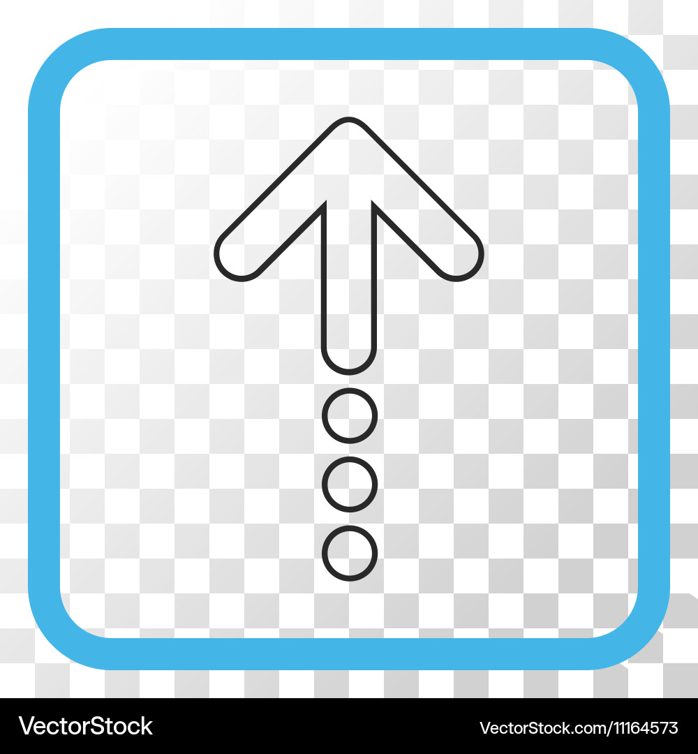 Send up icon in a frame Vector Image