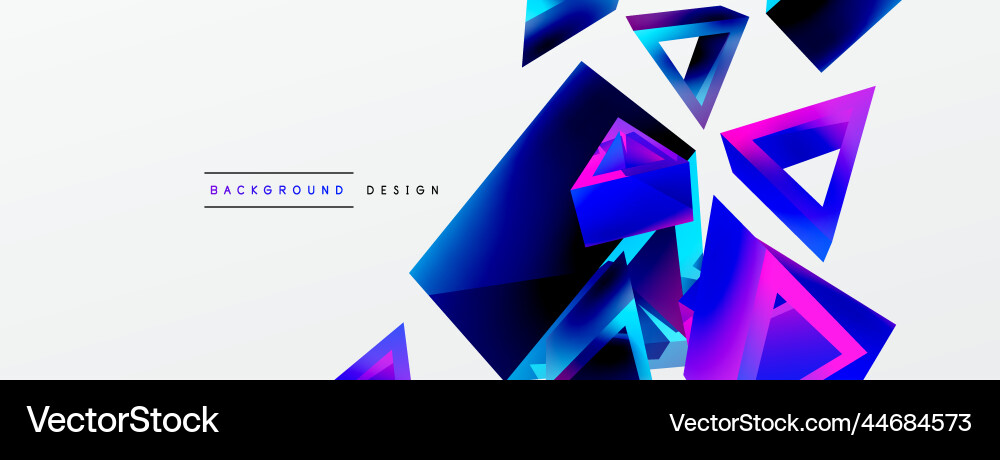 Triangle abstract background 3d basic Vector Image